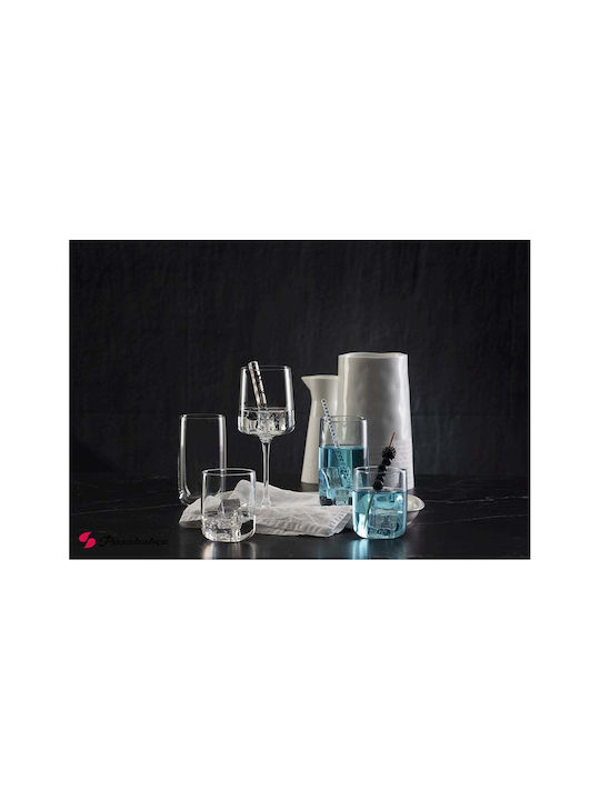 Espiel Iconic Set of Glasses for White and Red Wine made of Glass in Red Color 6pcs