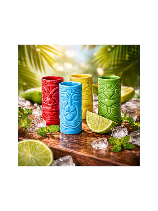 Mikamax Set Glasses Shooters / Cocktail/Drinking / Water from Ceramic 4 Pieces