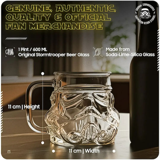 Thumbs Up Stormtrooper Ποτήρι Μπύρας από Γυαλί 500ml