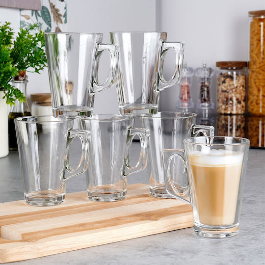Orion Set of Glasses Water / Coffee/Freddo made of Glass 255ml 6pcs
