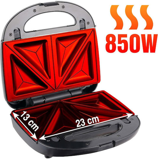 Eldom Multix 5 in 1 Sandwich Maker for 2 Toasts 850W Black