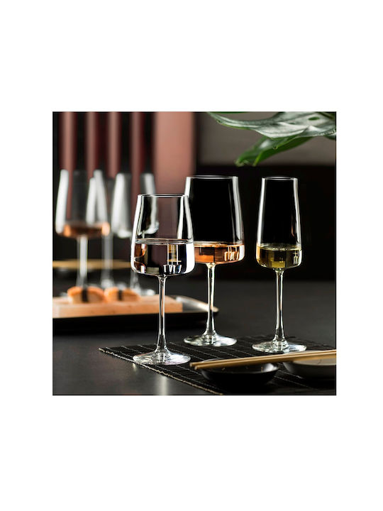 RCR Set of Glasses for White and Red Wine made of Glass in Red Color Stemmed 540ml 6pcs
