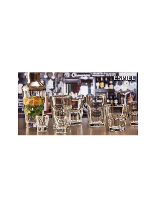 Espiel Casablanca Set Gläser Wasser / Whiskey / Kaffee/Freddo aus Glas 140ml 12Stück