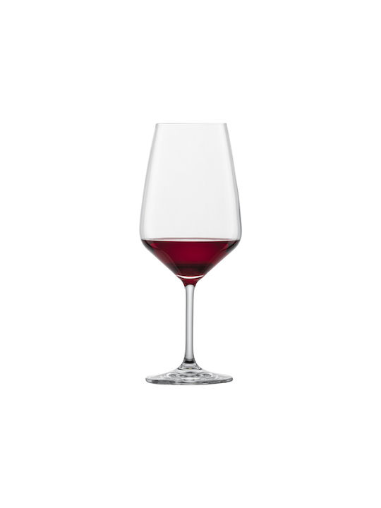 Schott Zwiesel Taste Set Glasses for White and Red Wine Made of Crystal in Red Colour Goblets 650ml 6 Pieces