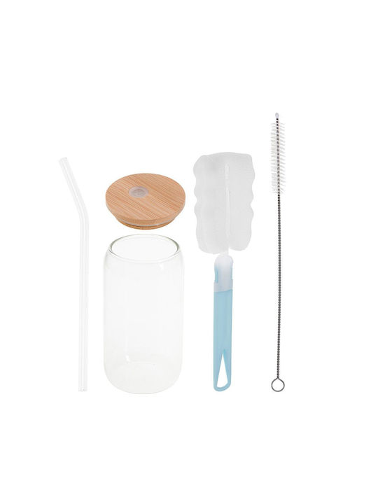 Camry Camry Kaffee/Freddo Wasser Glas mit Strohhalm 460ml