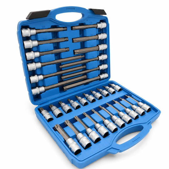 Σετ Καρυδάκια Μακριές Μύτες Torx 1/2" 32 Τμχ Gebo Tools