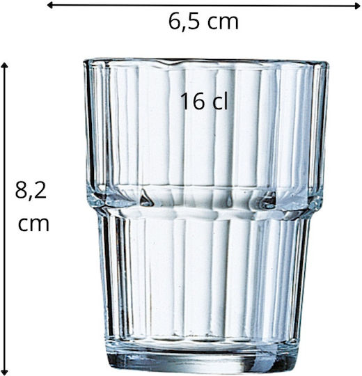 Arcoroc Norvege Pahar Cafea / Freddo Sticlă 160ml