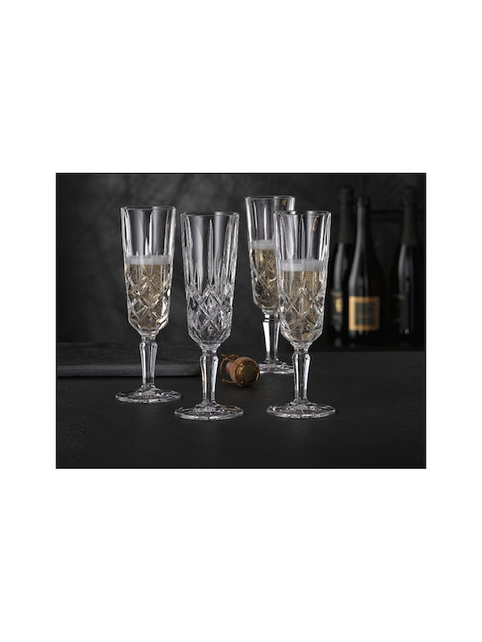 Nachtmann Set Gläser Champagner aus Kristall Mit Stiel 155ml 4Stück