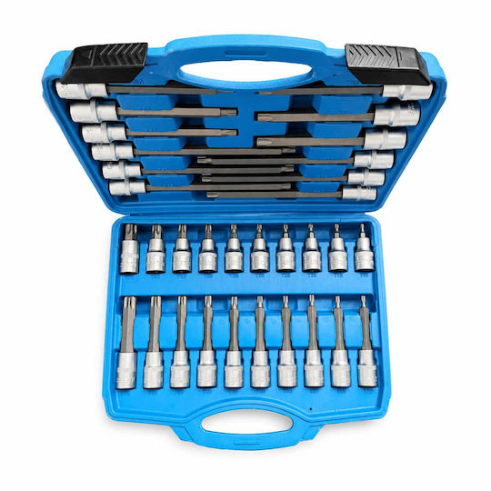 Σετ Καρυδάκια Μακριές Μύτες Torx 1/2" 32 Τμχ Gebo Tools