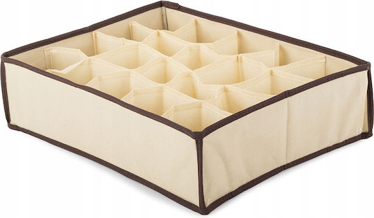 Fabric Drawer Organizer for Underwear / Socks in Beige Color 35x27x10cm 1pcs