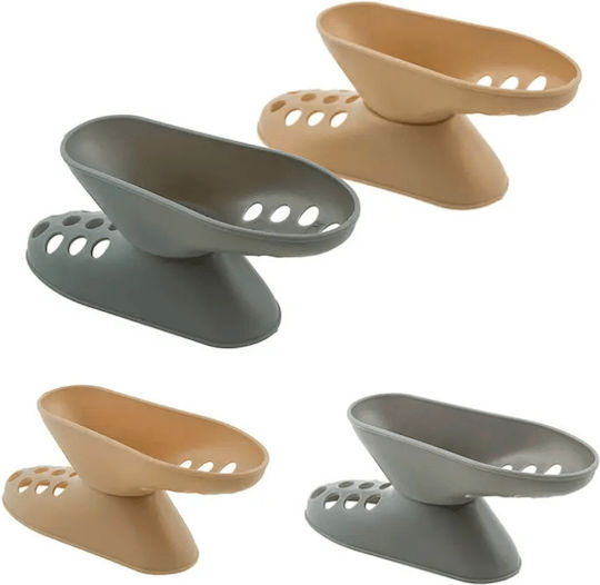 Plastic Shoe Storage Stand in Grey Color 20x8cm 4 Pieces