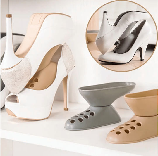 Plastic Shoe Storage Box in Grey Color 20x8cm 8 Pieces