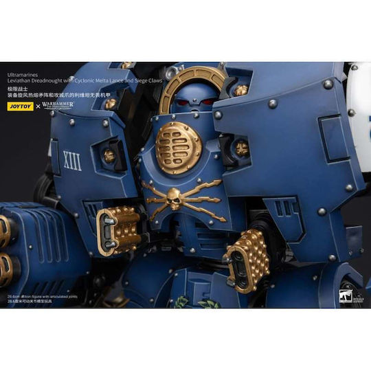 Warhammer Horus Heresy Φιγούρα Δράσης Αναλογία 1/18 Ultramarines Leviathan Dreadnought Cyclonic Melta Lance Siege Claws Μεγέθους 29cm