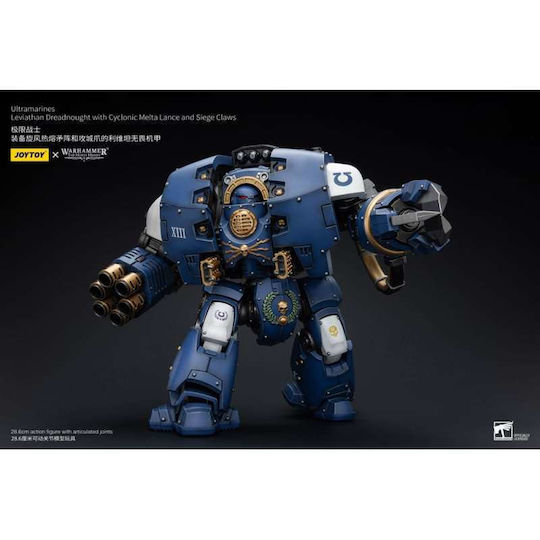Warhammer Horus Heresy Φιγούρα Δράσης Αναλογία 1/18 Ultramarines Leviathan Dreadnought Cyclonic Melta Lance Siege Claws Μεγέθους 29cm