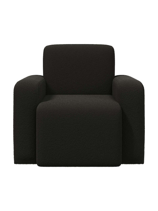 Polstersessel Schwarz Bouclé 88x90x77cm