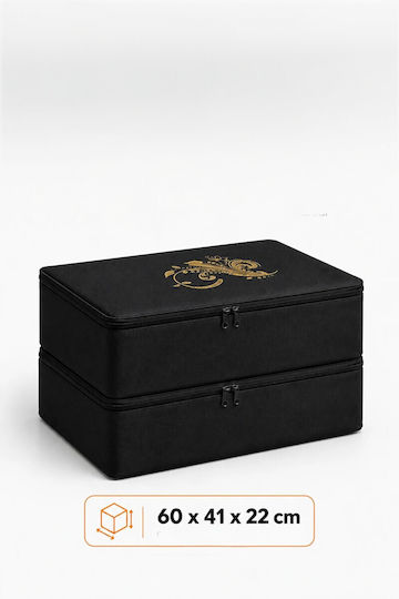 SteweHome Clothes Storage Box in Black 64x45x22cm 2pcs