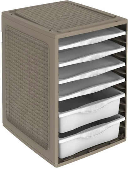 Bama Plastic Clothes Shelf in Grey Colour 41x34x53cm