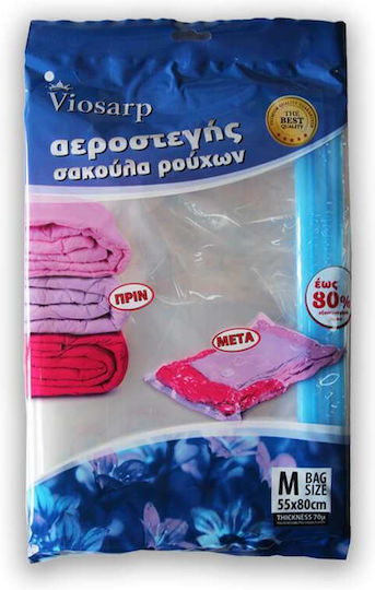 Viosarp Πλαστική Σακούλα Αποθήκευσης Ρούχων Αεροστεγής 55x80cm