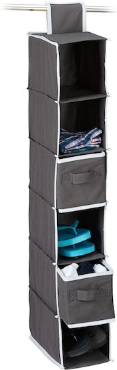 Relaxdays Husă De Depozitare Suspendată Pentru Pantofi / Haine Gri 82x14.5x30cm 6 Bucăți