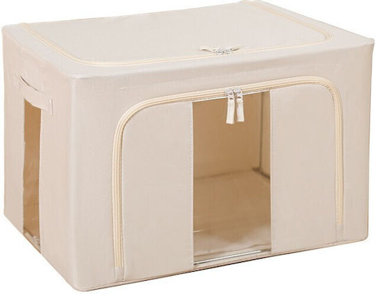 Stoff Aufbewahrungshülle für Kleidung in Beige Farbe 50x40x33cm 1Stück