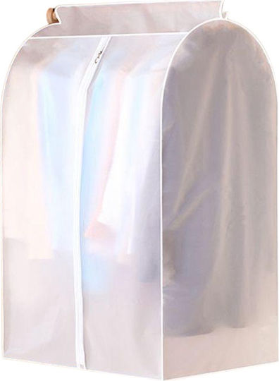 Atârnare Husă pentru Haine / Rochii / Costum în Culoare Alb 90x60x50cm 1buc