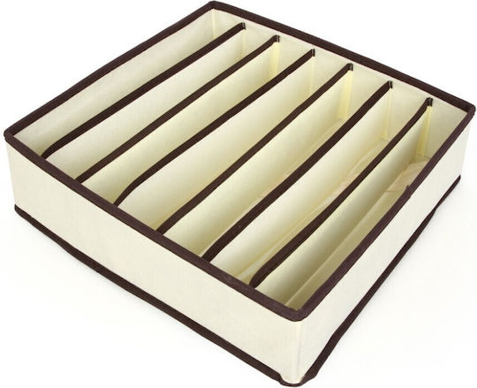 Alista Home Husă De Depozitare Din Plastic Pentru Șosete / Cravate Bej 32x32x10cm Alista Home Husă De Depozitare Din Plastic Pentru Șosete / Cravate Bej 32x32x10cm