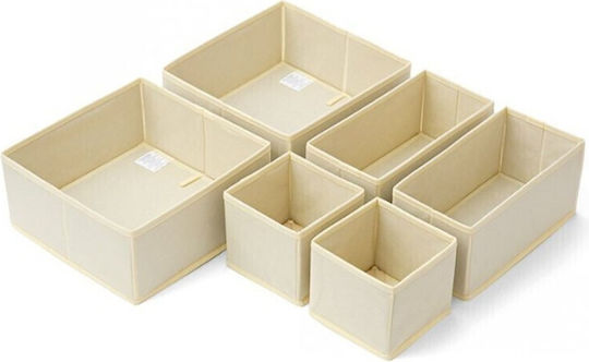 Alista Home Υφασμάτινο Organizer Συρταριών για Εσώρουχα / Κάλτσες / Γραβάτες σε Λευκό Χρώμα 6τμχ Alista Home Υφασμάτινο Organizer Συρταριών για Εσώρουχα / Κάλτσες / Γραβάτες σε Λευκό Χρώμα 6τμχ