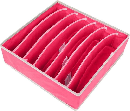 Alista Home Husă de Depozitare din Material Textil pentru Șosete / Cravate Roz 32x32x10cm Alista Home Husă de Depozitare din Material Textil pentru Șosete / Cravate Roz 32x32x10cm