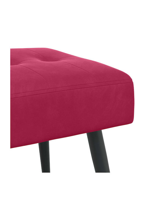Velvet Red Dining Bench 60x40x45cm
