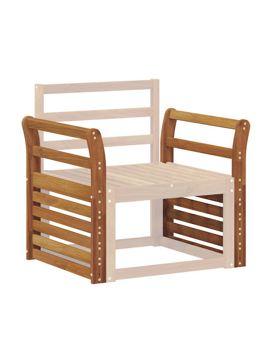 Wooden Beige Dining Chairs 2 Pieces 58.5x60cm