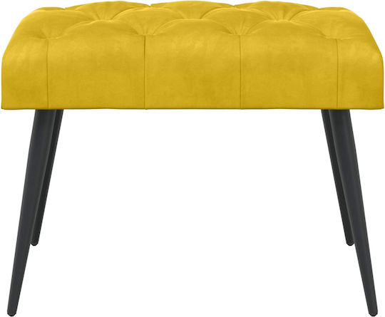 Velvet Yellow Dining Bench 60x40x45cm