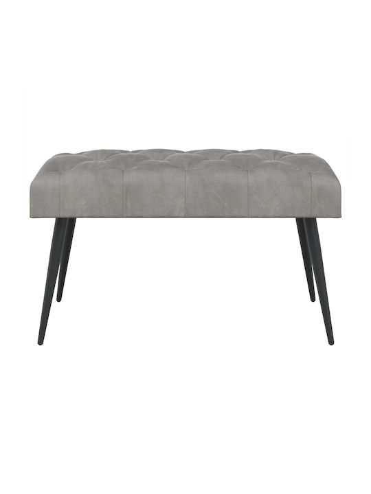 Velvet Dining Bench Light Gray 80x40x46cm
