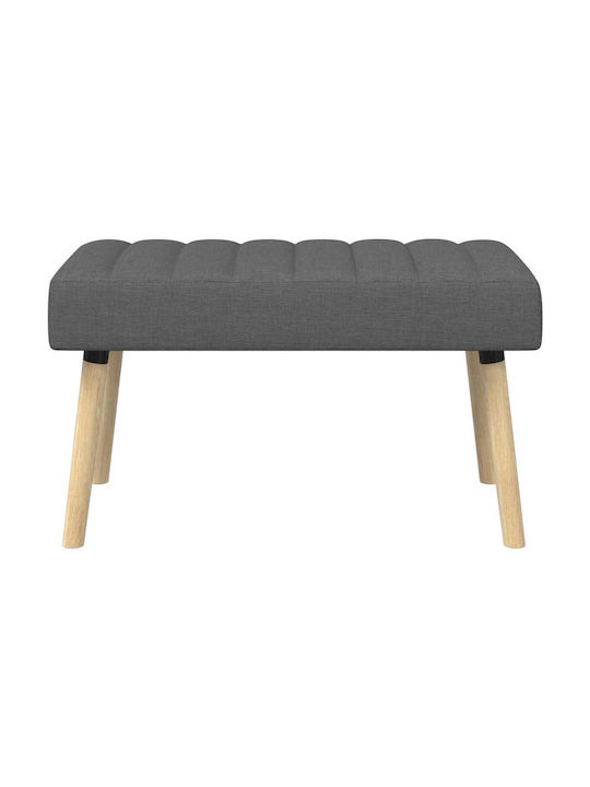 Dining Bench with Dark Gray Fabric Upholstery 80x40x46cm