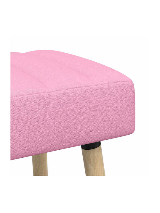 Bancă De Bucătărie Cu Material Textil Roz 60x40x45cm