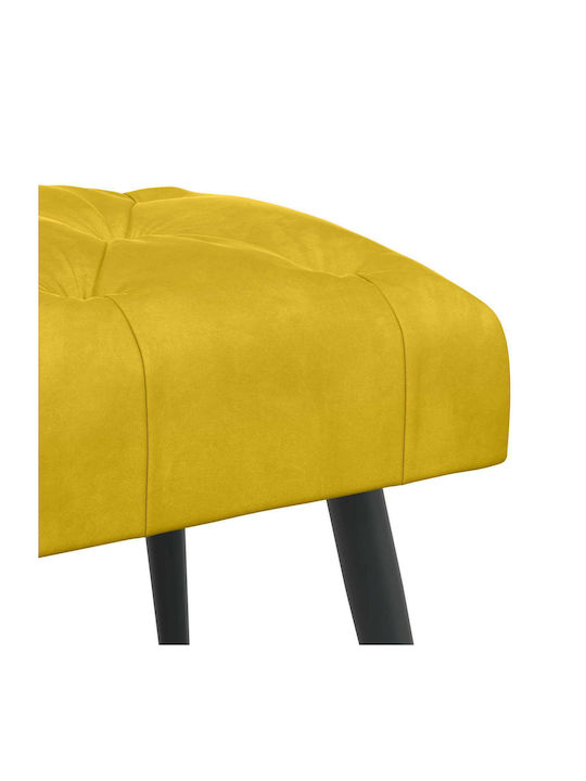 Velvet Yellow Dining Bench 110x40x46cm