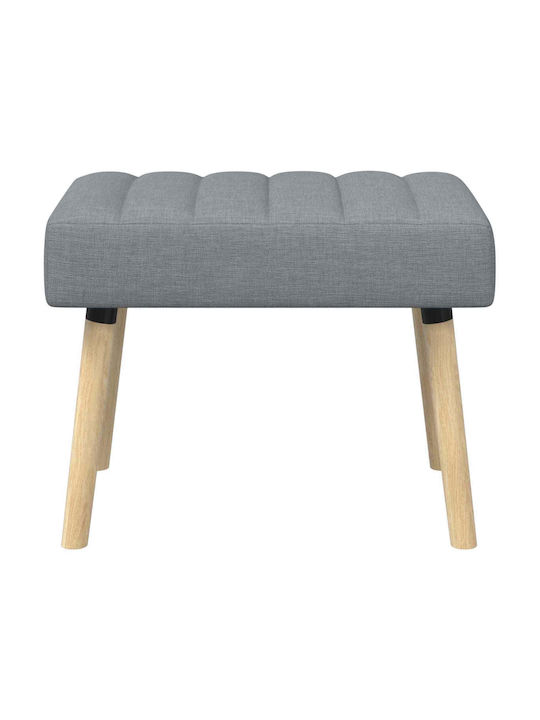 Dining Bench with Light Gray Fabric Upholstery 60x40x45cm