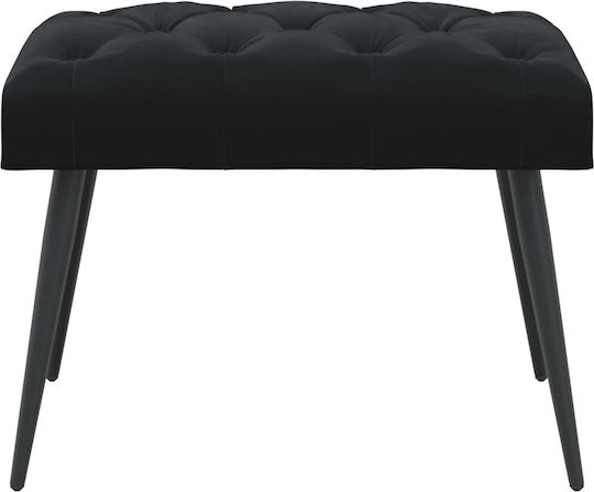 Velvet Black Dining Bench 60x40x45cm