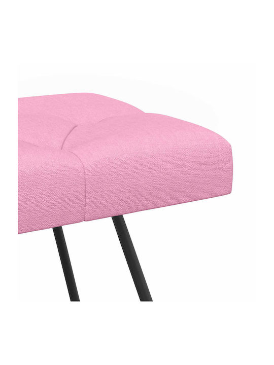 Bancă De Bucătărie Cu Material Textil Roz 110x40x46cm