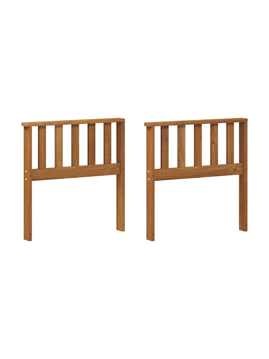 Dining Room Wooden Brown Armchairs 2 Pieces 60x61 cm