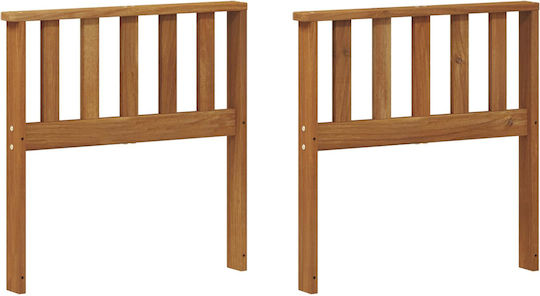 Dining Room Wooden Brown Armchairs 2 Pieces 60x61 cm