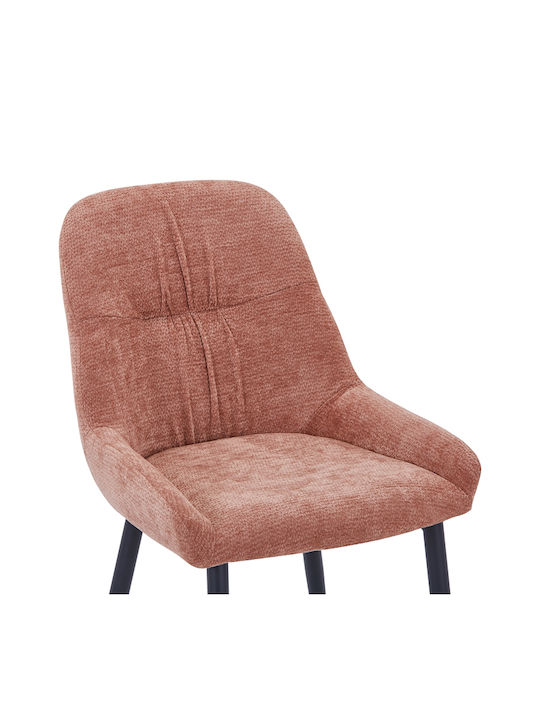 Larissia Dining Chair with Fabric Upholstery Dusty Pink 53x59x89cm