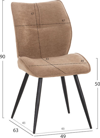 Τραπεζαρία Gaff με 6 Καρέκλες 180x90εκ.