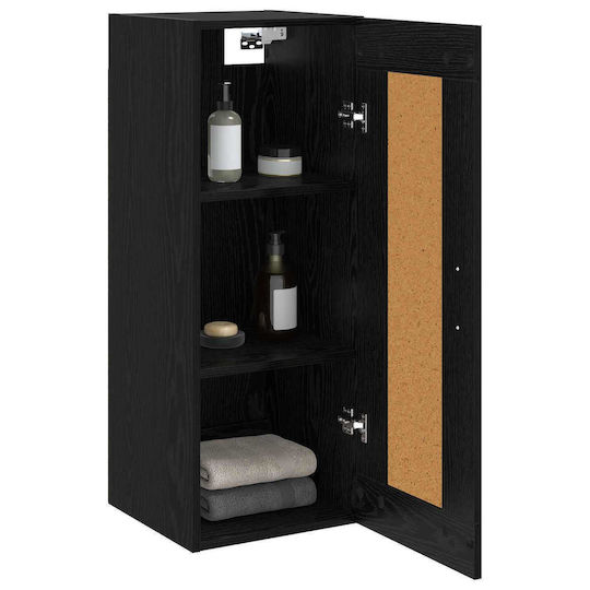 vidaXL Πάγκος χωρίς Νιπτήρα Μ34.5xΒ34xΥ90cm Μαύρη Δρυς