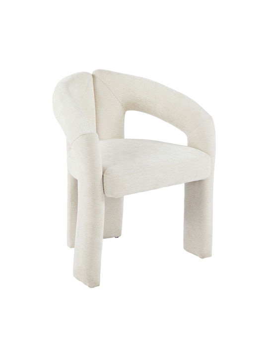 Neza Dining Chairs with Ecru Fabric Upholstery 2pcs 64x50x76cm