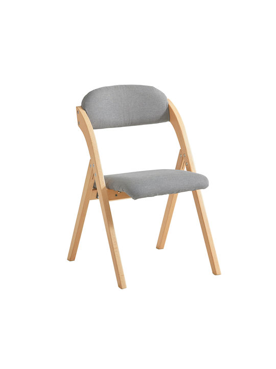 Foldable Kitchen Wooden Chair Grey