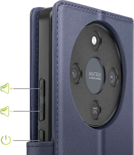 Mayaxess 2 In 1 Wallet Case Honor Magic 8 Lite Detachable Cover Night Blue