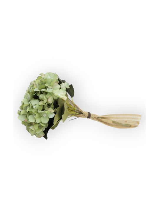 Bouquet Green Hydrangeas Burlap 30x15cm