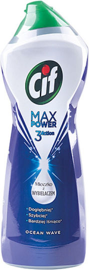 Cif Max Power 3 Action Κρέμα Καθαρισμού Γενικής Χρήσης Με Χλωρίνη Ocean Wave 1kg