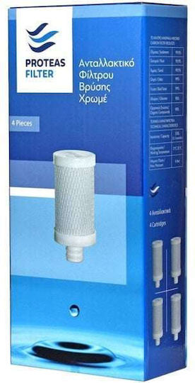 Proteas Filter Water Filter Cartridge for Faucet from Activated Carbon 4 Pieces