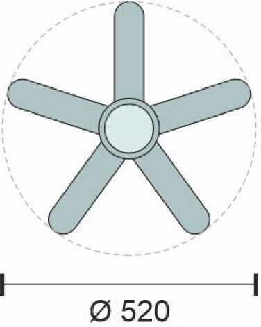 Spot Light Deckenventilator 52cm mit Leuchte Braun / Weiß